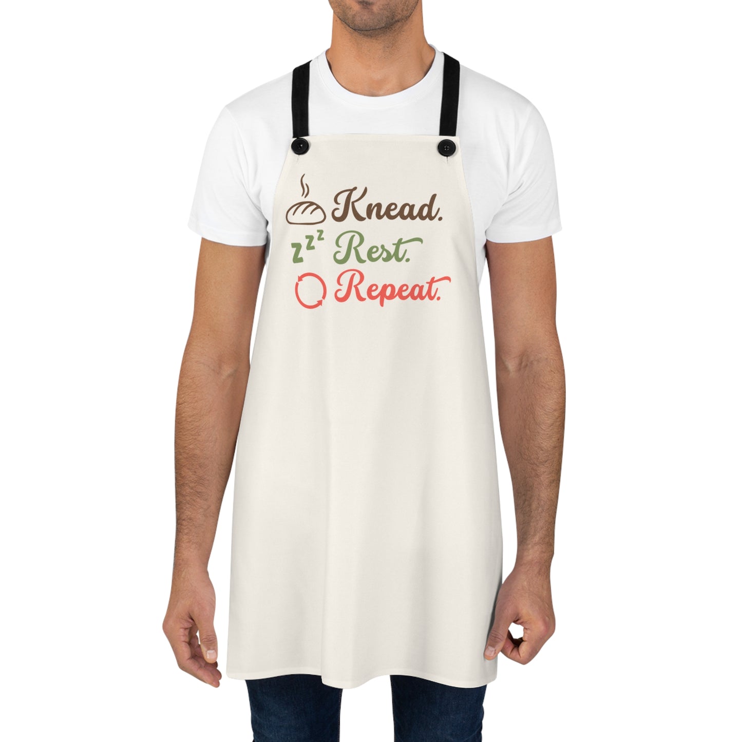 Apron - "Knead. Rest. Repeat." Baking Apron for Bakers & Home Cooks