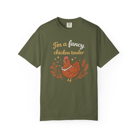 Funny Chicken T-Shirt — "I'm a Fancy Chicken Tender" Farm Animal Tee