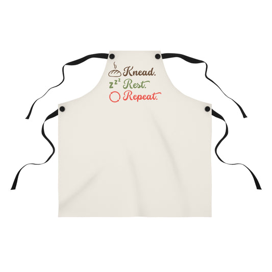 Apron - "Knead. Rest. Repeat." Baking Apron for Bakers & Home Cooks