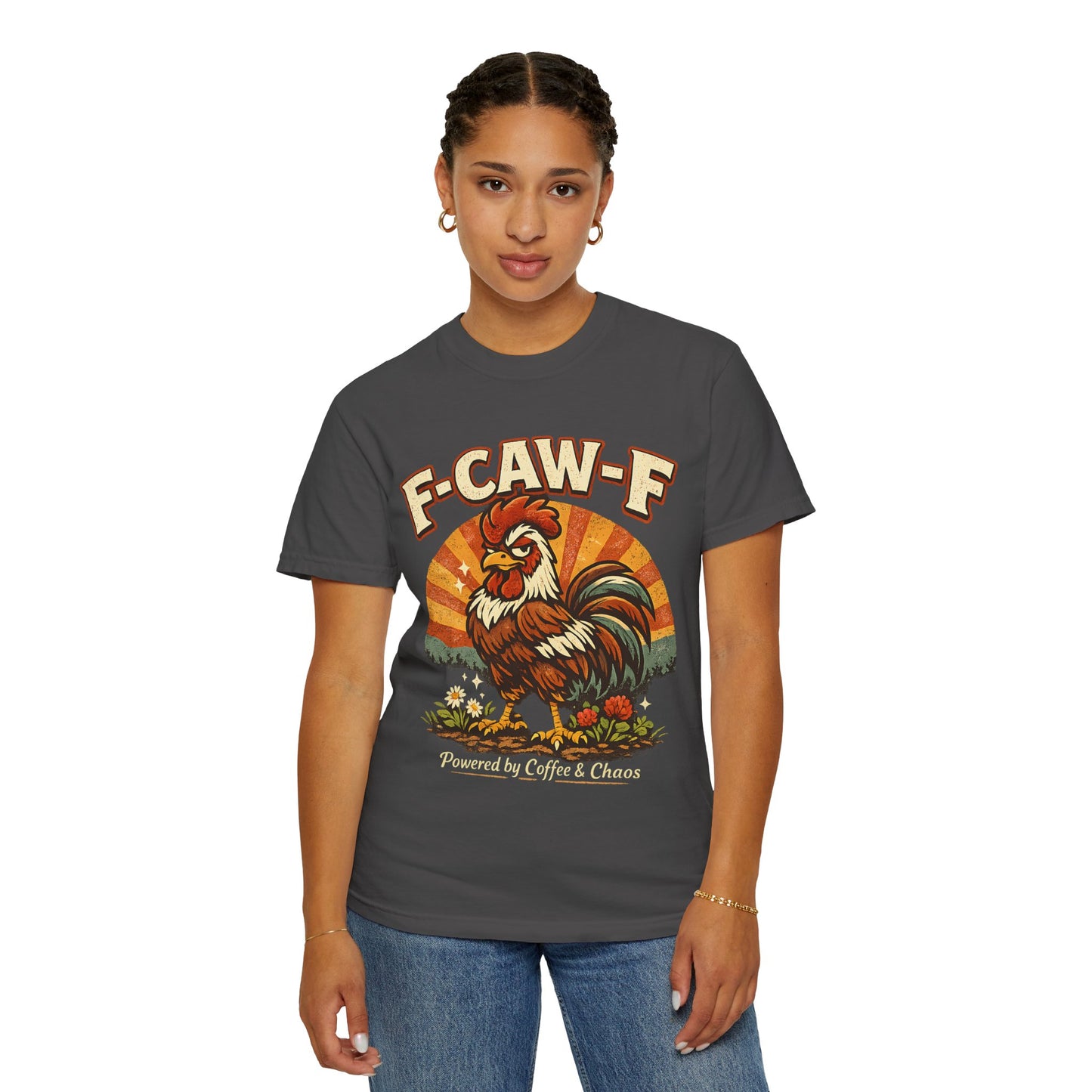 F‑CAW‑F Vintage Chicken Shirt Funny Rooster Tee for Homesteaders & Chicken Keepers