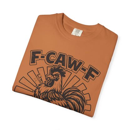 F-CAW-F Powered by Coffee & Chaos Rooster Humor