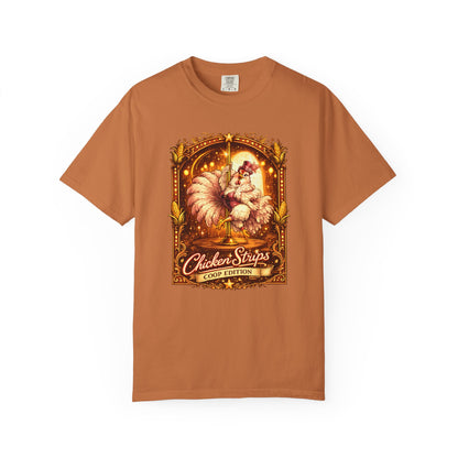 Funny Chicken Strips Shirt – Vintage Coop Edition Chicken Humor Tee