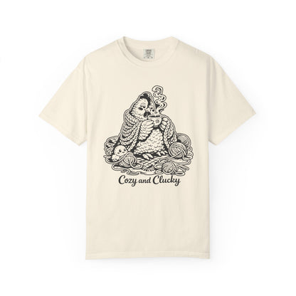 Cozy and Clucky Chicken with Coffee Farmhouse Humor