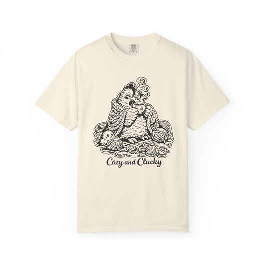 Cozy and Clucky Chicken with Coffee Farmhouse Humor