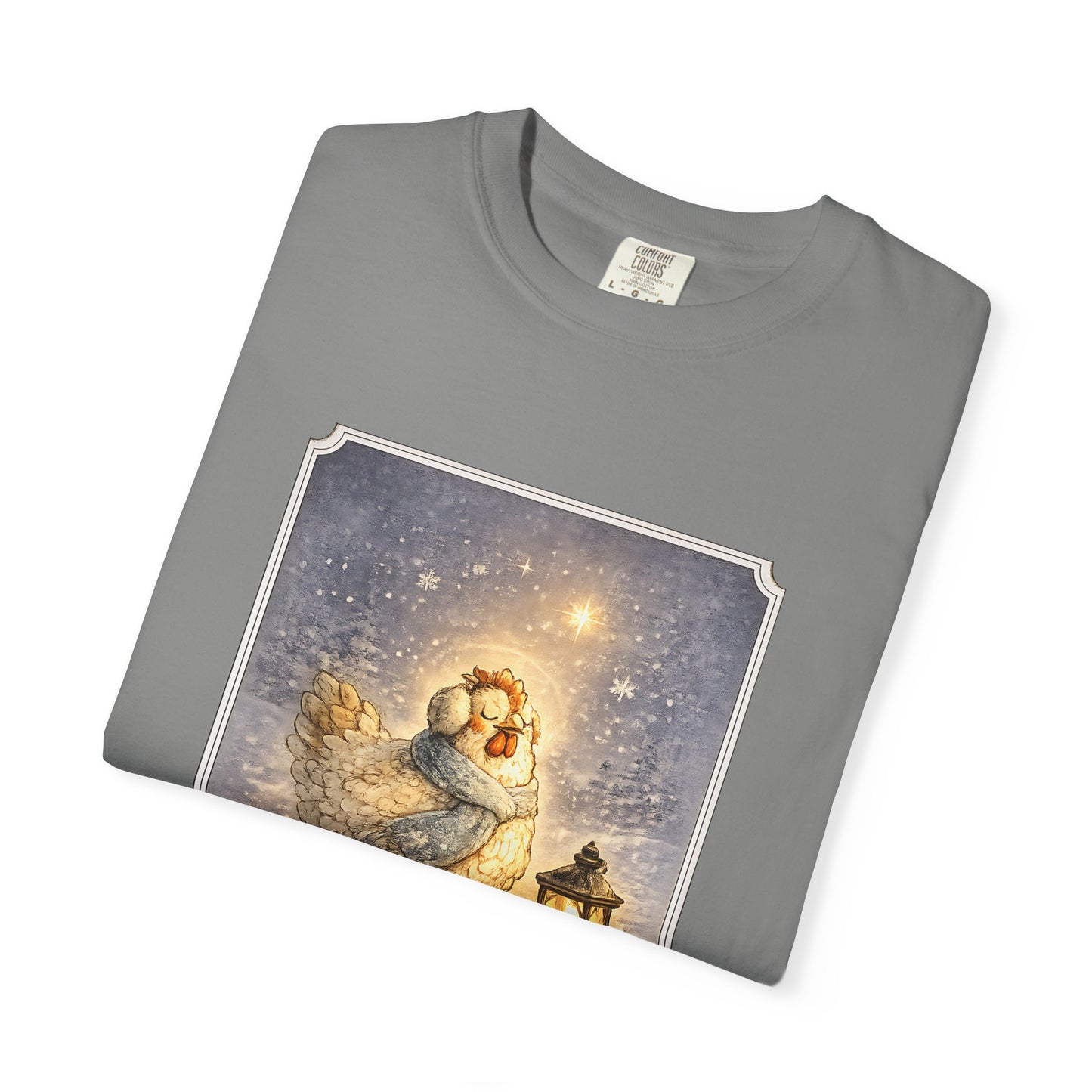 Silent Bawk – Cozy Christmas Chicken Winter Graphic T-Shirt