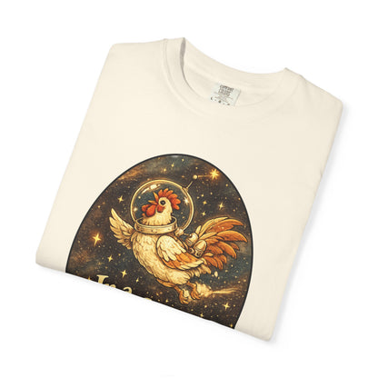 In a Coop Far, Far Away Rooster Space T-Shirt | Whimsical Chicken Lover Gift