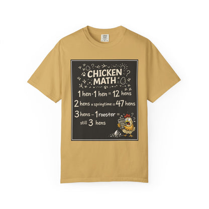 Chicken Math T-Shirt — Funny Chicken Lover Tee with Chalkboard Design