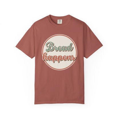 Bread Happens T-Shirt — Vintage Sage & Terracotta Baker Tee
