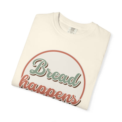 Bread Happens T-Shirt — Vintage Sage & Terracotta Baker Tee
