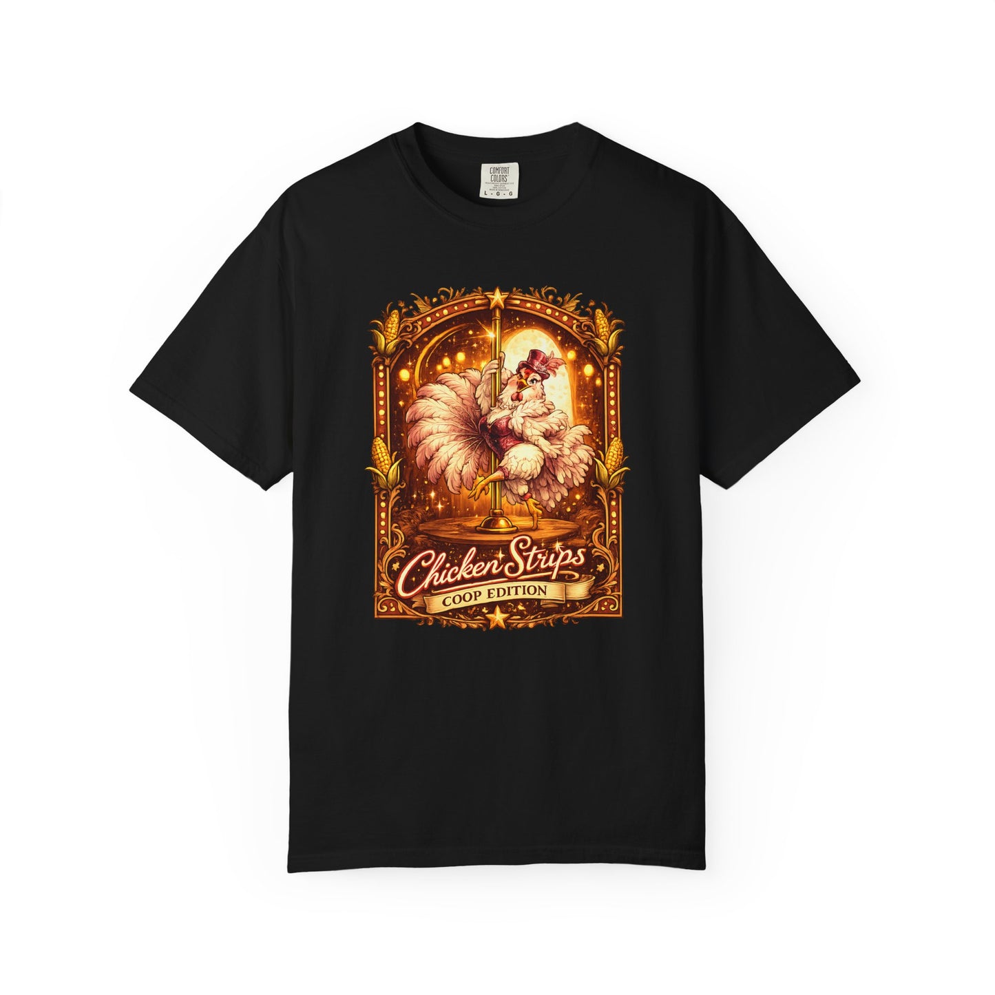 Funny Chicken Strips Shirt – Vintage Coop Edition Chicken Humor Tee
