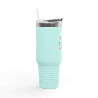 40oz Insulated Travel Mug — "Knead, Rest, Repeat" Baking Quote Tumbler
