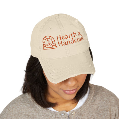Hearth & Handcraft Vintage Logo Yam Distressed Embroidered Dad Hat