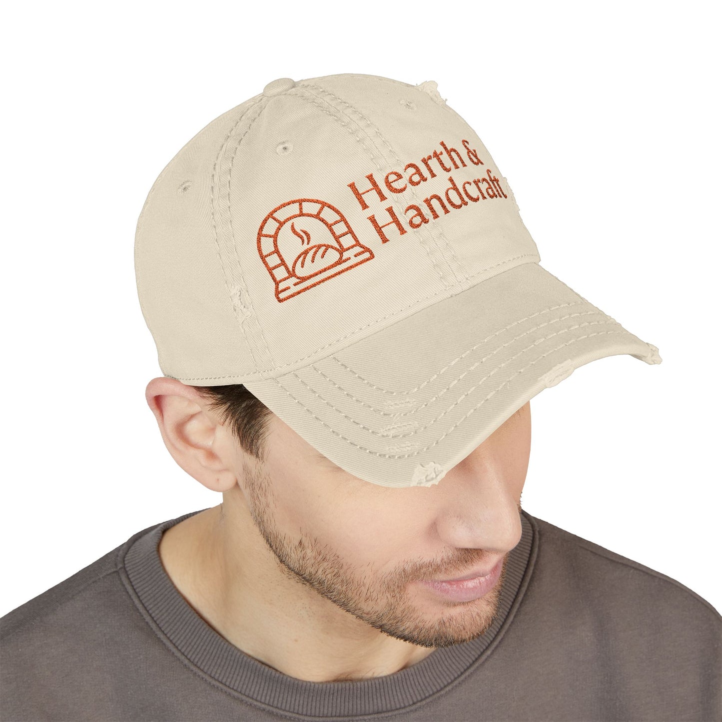Hearth & Handcraft Vintage Logo Yam Distressed Embroidered Dad Hat