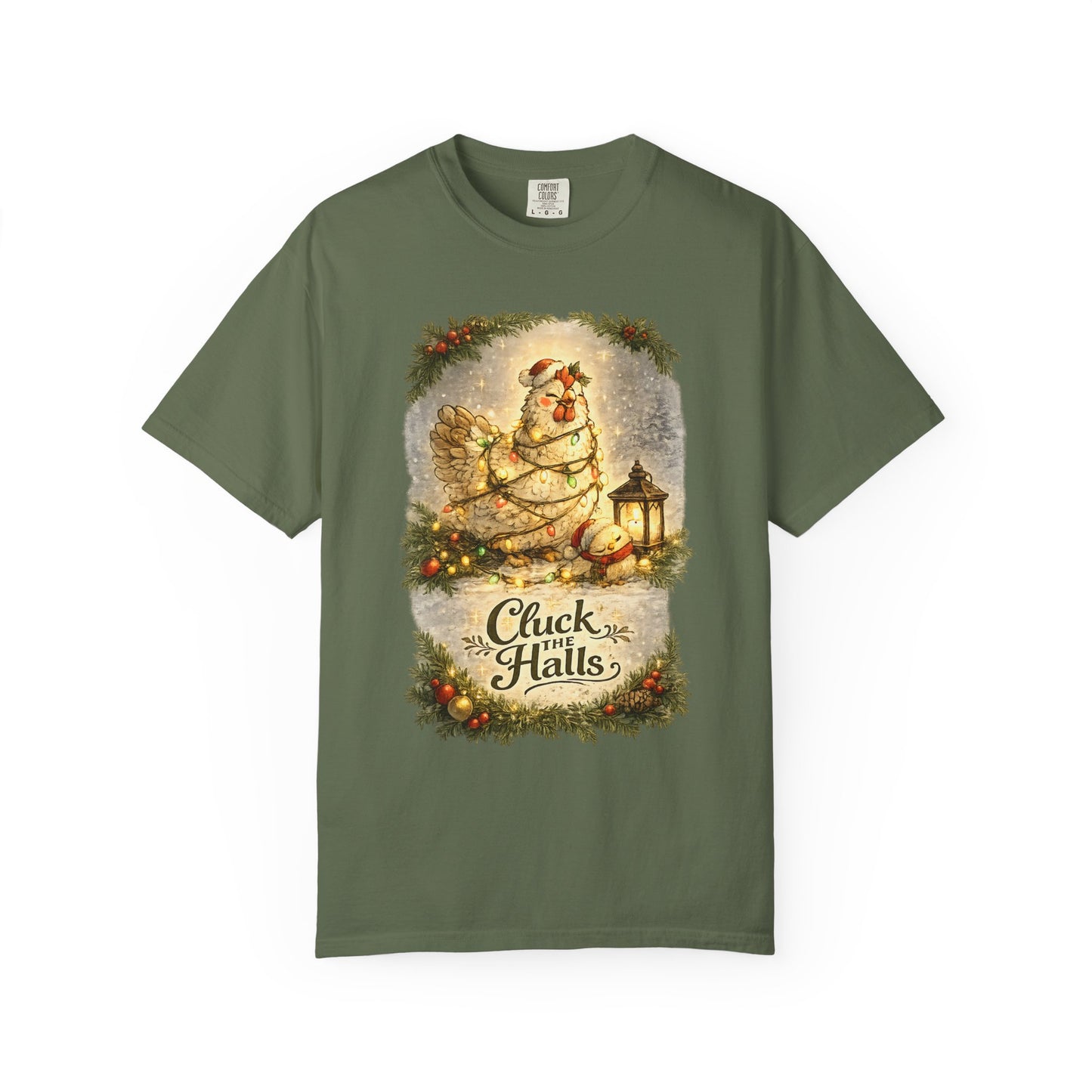 Cluck the Halls Christmas Chicken Shirt – Festive Farm Holiday Tee