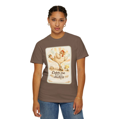 Catch Me If You Can Cluckers Vintage Skating Chicken Shirt