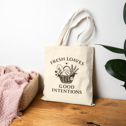 Fresh Loaves, Good Intentions Canvas Market Tote