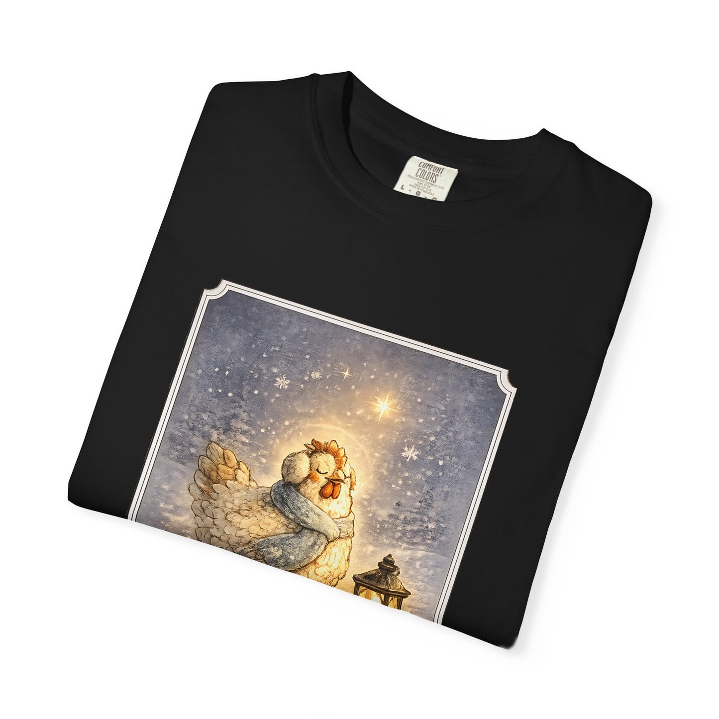 Silent Bawk – Cozy Christmas Chicken Winter Graphic T-Shirt