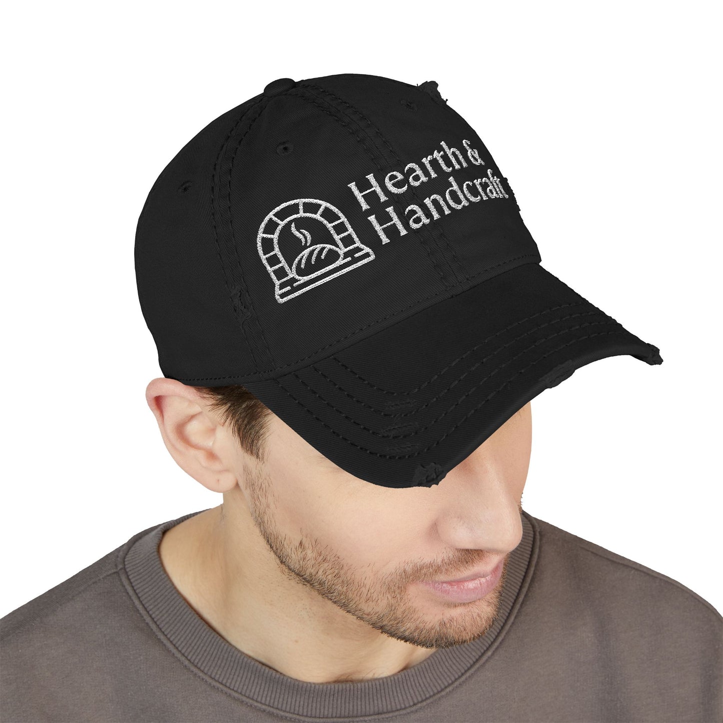 Hearth & Handcraft Vintage Logo Yam Distressed Embroidered Dad Hat