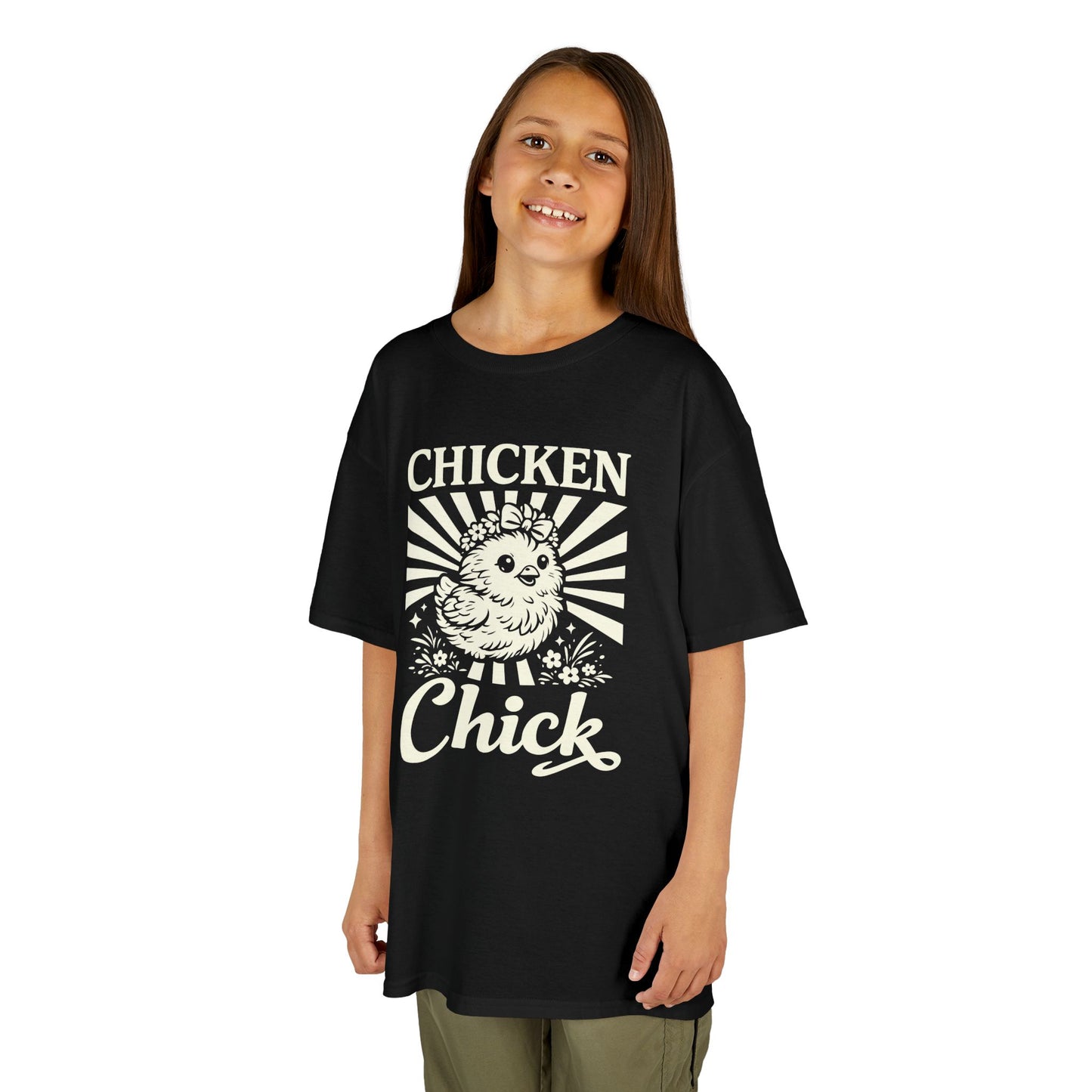 Kids T-Shirt — "Chicken Chick" Cute Retro Chick Tee for Children