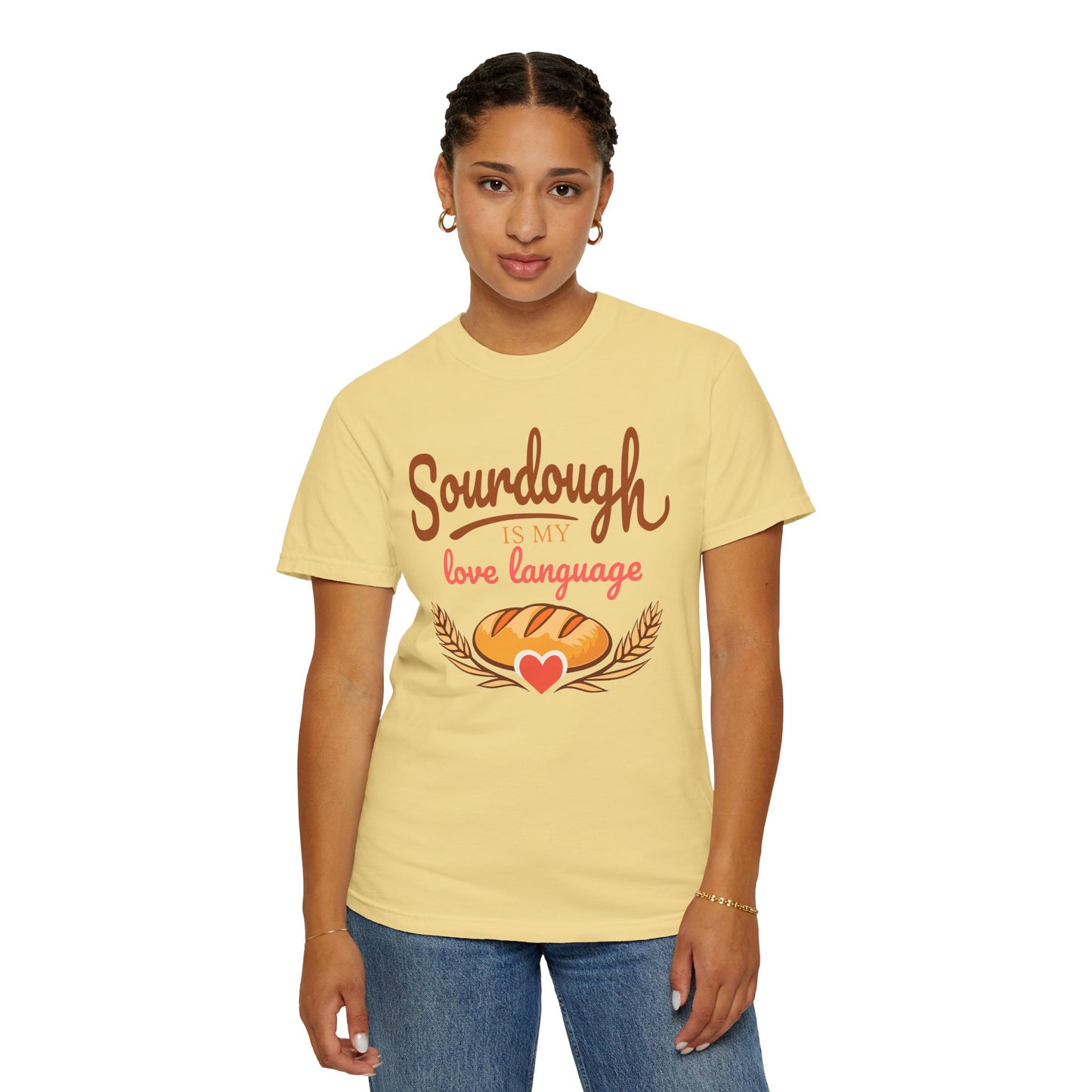 Sourdough Is My Love Language T-Shirt | Funny Sourdough Baking Gift | Cozy Bread Lover Apparel & Kitchen Gift
