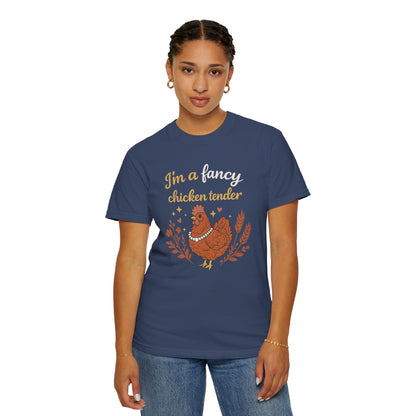 Funny Chicken T-Shirt — "I'm a Fancy Chicken Tender" Farm Animal Tee