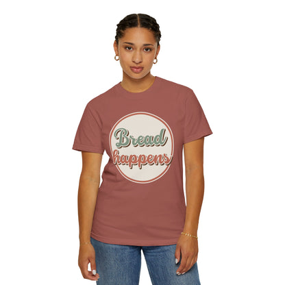 Bread Happens T-Shirt — Vintage Sage & Terracotta Baker Tee