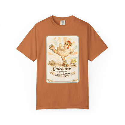 Catch Me If You Can Cluckers Vintage Skating Chicken Shirt