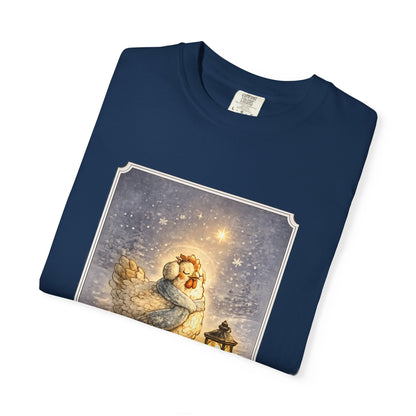 Silent Bawk – Cozy Christmas Chicken Winter Graphic T-Shirt