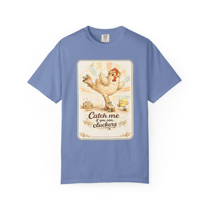 Catch Me If You Can Cluckers Vintage Skating Chicken Shirt