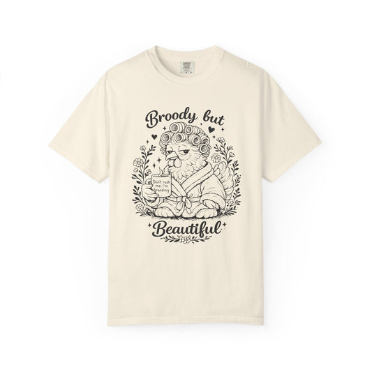 Broody But Beautiful Hen Graphic Tee – Cozy Chicken Lover Shirt