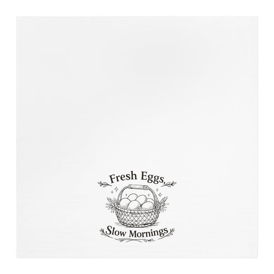 Tea Towel — Fresh Eggs Slow Mornings Farmhouse Kitchen Towel