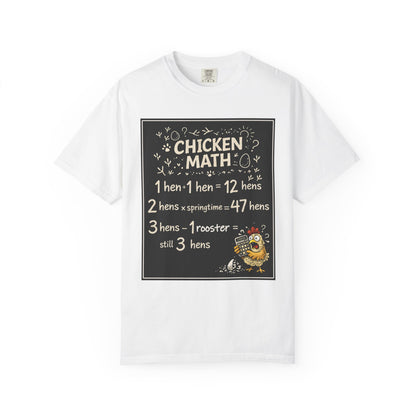 Chicken Math T-Shirt — Funny Chicken Lover Tee with Chalkboard Design