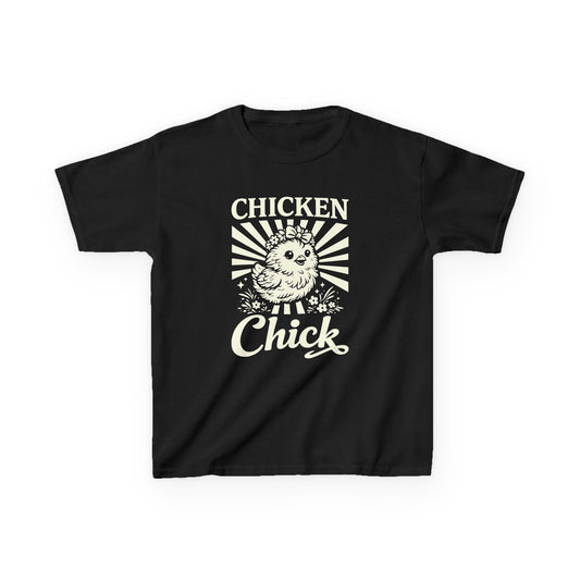 Kids T-Shirt — "Chicken Chick" Cute Retro Chick Tee for Children