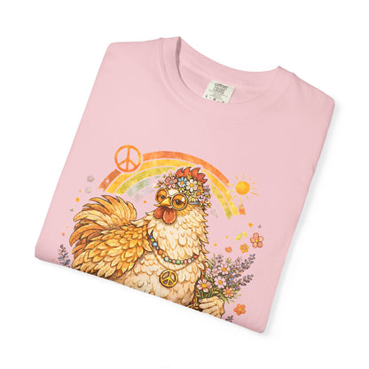 Peace, Love, Chickens Flower Child T-Shirt