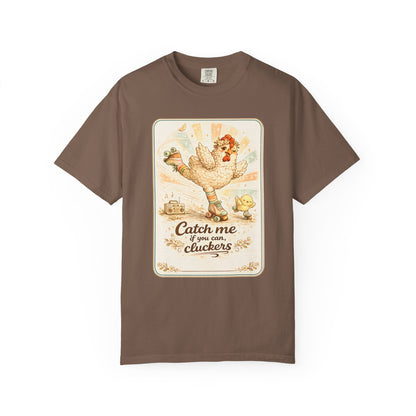 Catch Me If You Can Cluckers Vintage Skating Chicken Shirt