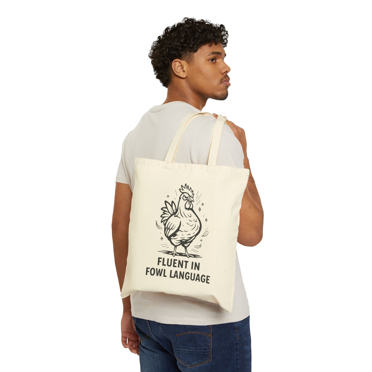 Fluent in Fowl Language – Funny Chicken Lover Tote Bag