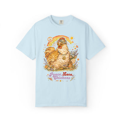 Peace, Love, Chickens Flower Child T-Shirt