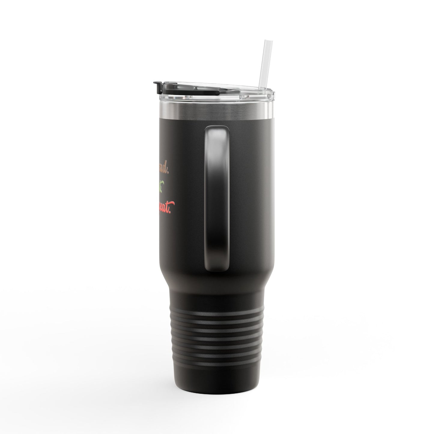 40oz Insulated Travel Mug — "Knead, Rest, Repeat" Baking Quote Tumbler