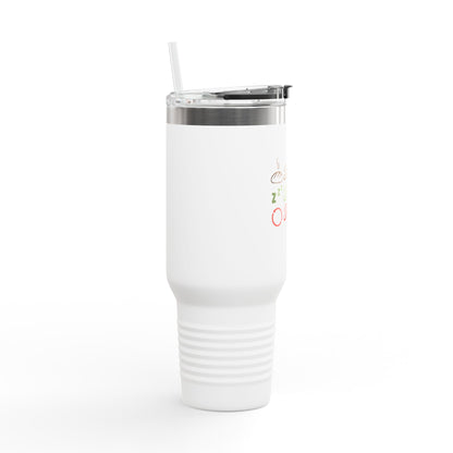 40oz Insulated Travel Mug — "Knead, Rest, Repeat" Baking Quote Tumbler