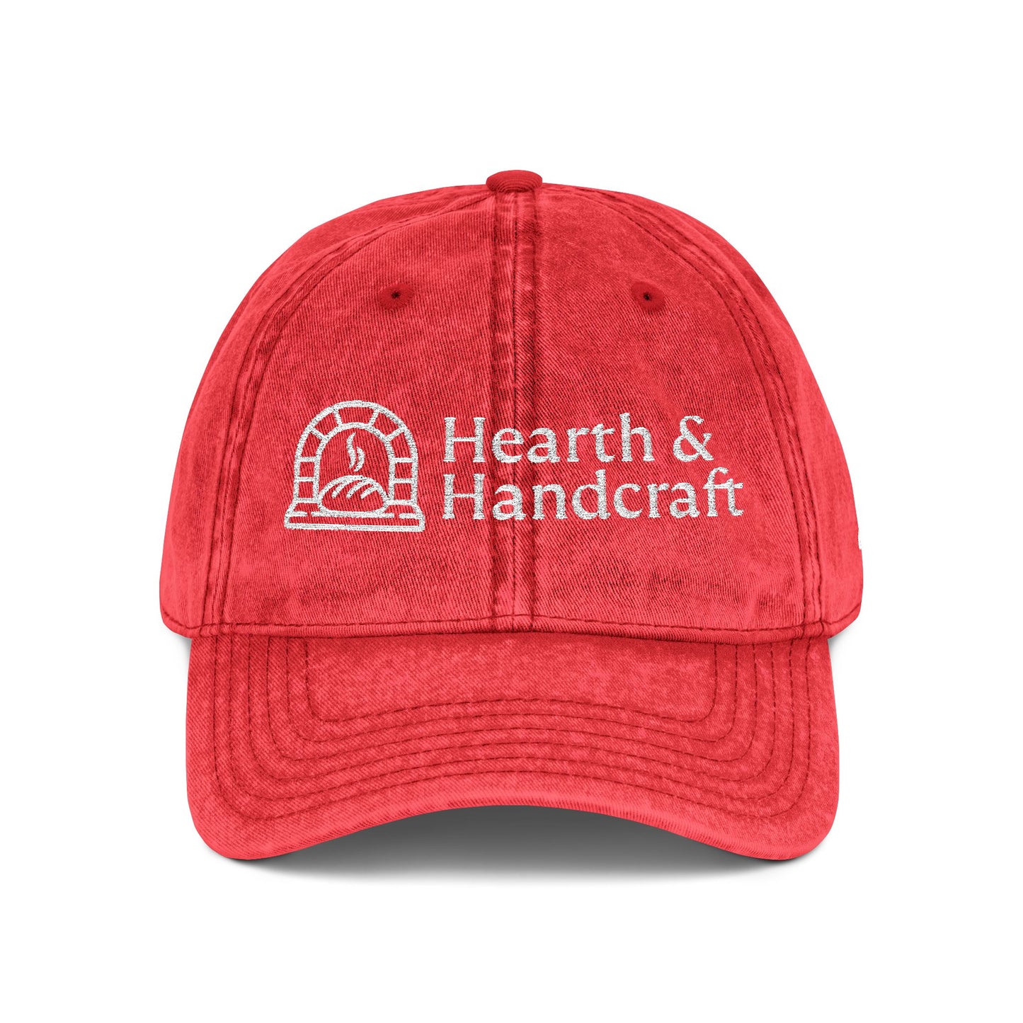 Embroidered Vintage Cap — Hearth & Handcraft Logo