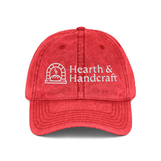 Embroidered Vintage Cap — Hearth & Handcraft Logo