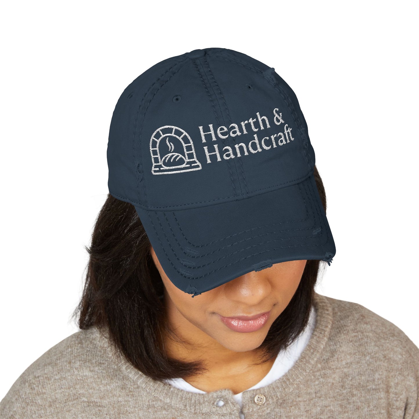 Hearth & Handcraft Vintage Logo Yam Distressed Embroidered Dad Hat
