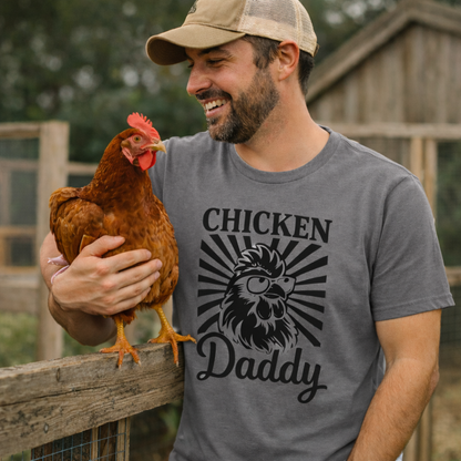 Chicken Daddy T-Shirt — Cool Rooster Graphic Tee for Poultry Lovers