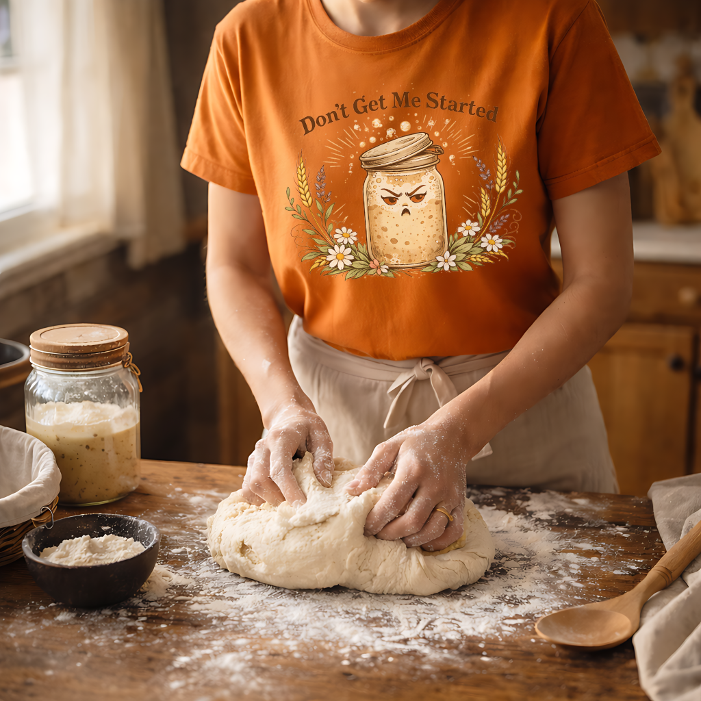 Funny Sourdough Shirt – Don’t Get Me Started Baking Tee for Bread Makers & Cottagecore Bakers