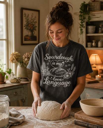 Sourdough Is My Love Language Shirt - Baking Tee for Bread Makers