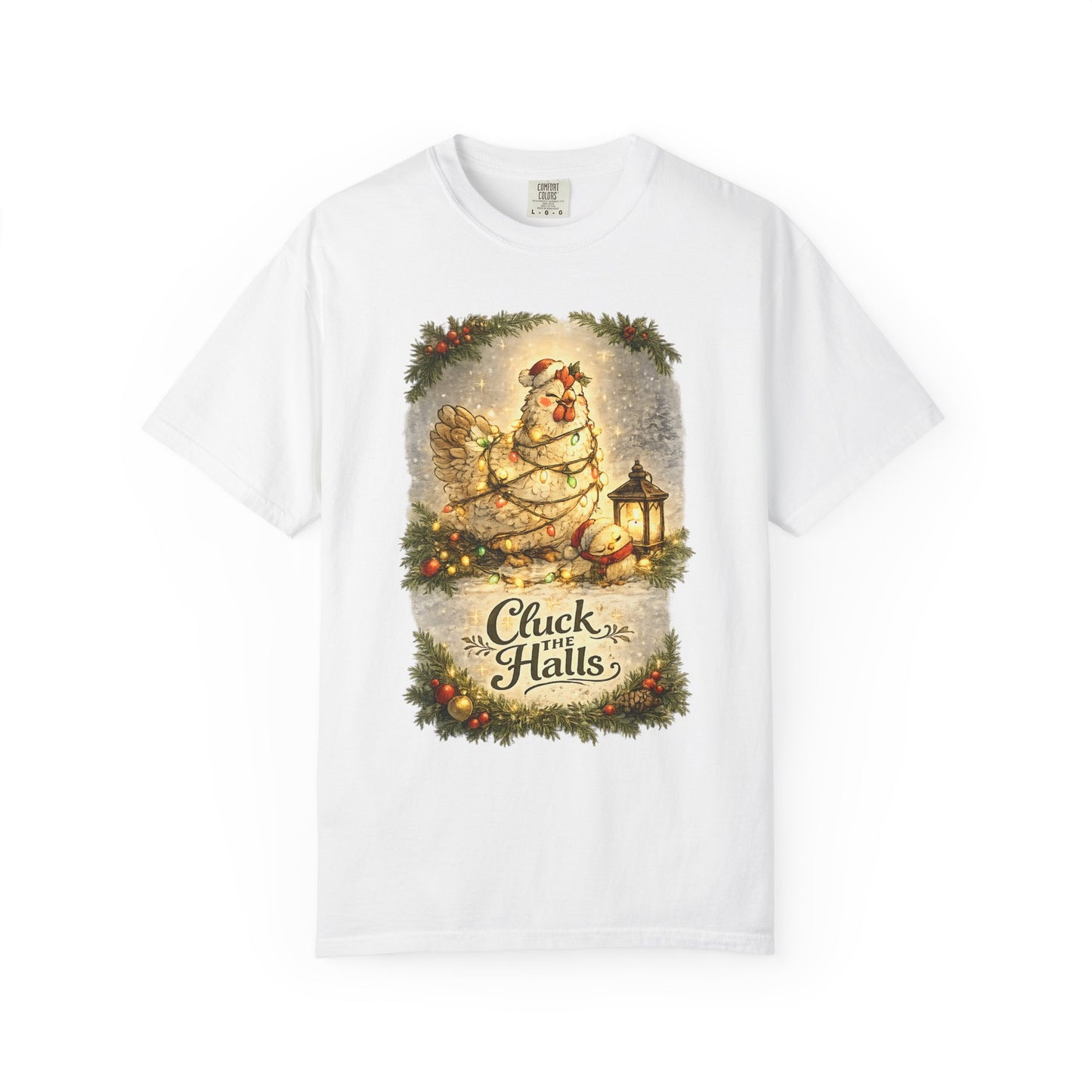 Cluck the Halls Christmas Chicken Shirt – Festive Farm Holiday Tee