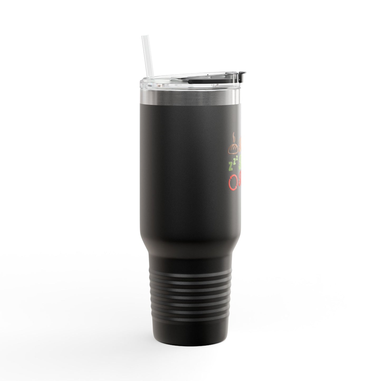 40oz Insulated Travel Mug — "Knead, Rest, Repeat" Baking Quote Tumbler