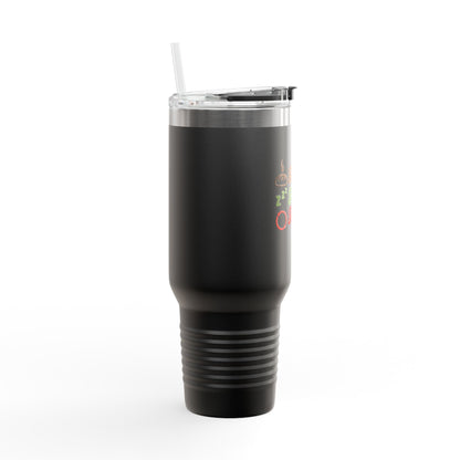 40oz Insulated Travel Mug — "Knead, Rest, Repeat" Baking Quote Tumbler