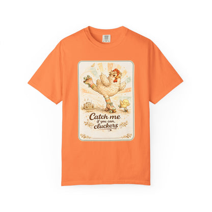 Catch Me If You Can Cluckers Vintage Skating Chicken Shirt