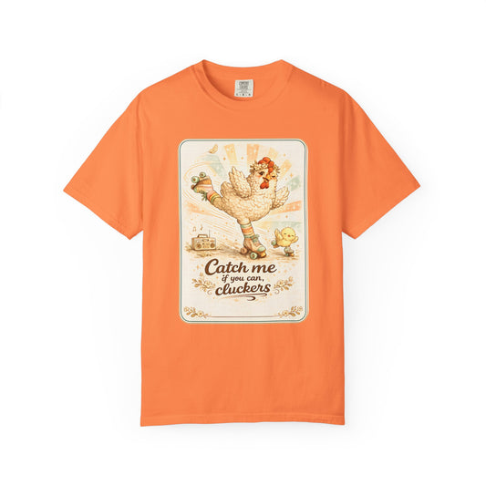 Catch Me If You Can Cluckers Vintage Skating Chicken Shirt